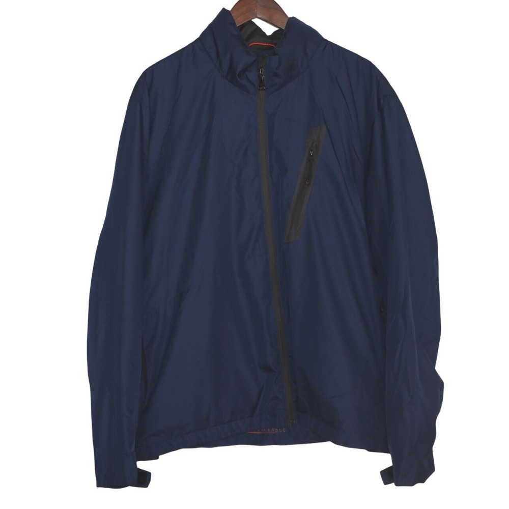 Hawke & Co Sport Men's Size XXL Jacket Packable Performance Blue Sport Hood